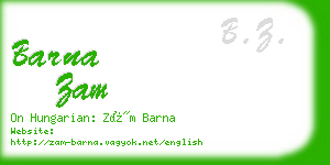 barna zam business card